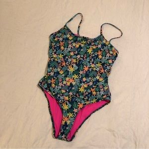 Chubbies tropical one piece swimsuit, EUC
